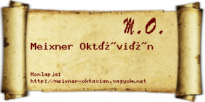 Meixner Oktávián névjegykártya